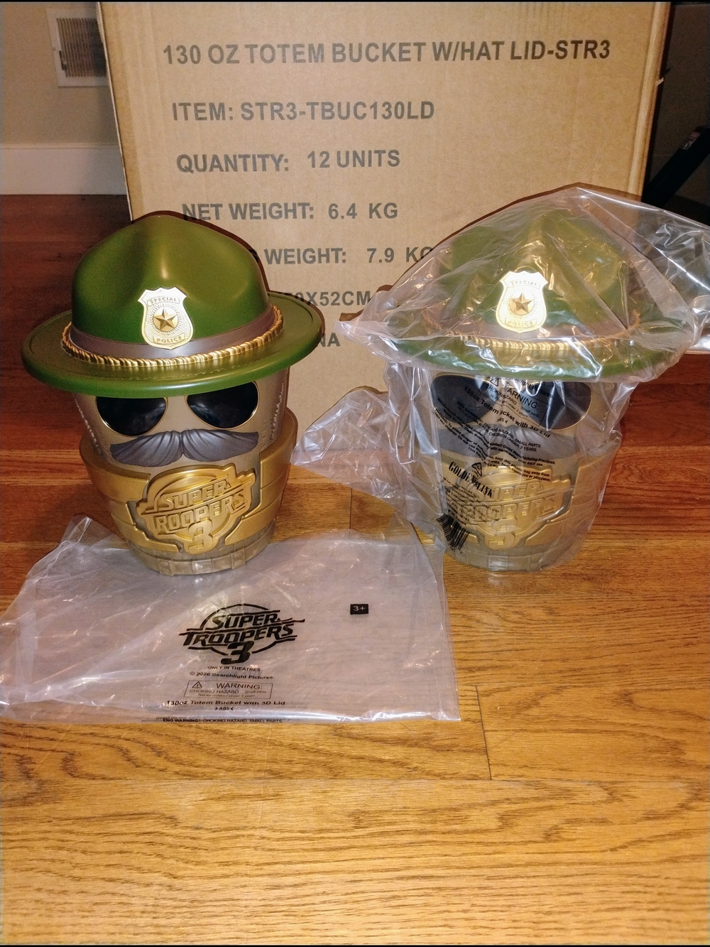 Super Troopers 3 Trooper Popcorn Bucket Regal Theaters Exclusive